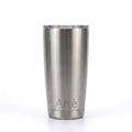 ArtèCup 20oz stainless steel tumbler with a brushed metal finish and a clear leak-resistant lid.