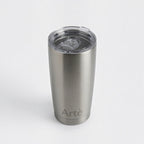 ArtèCup 20oz stainless steel vacuum insulated tumbler with a clear leak-resistant lid on a white background.