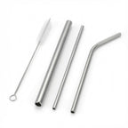 Stainless Steel Straw Set (4-Piece with Cleaning Brush)